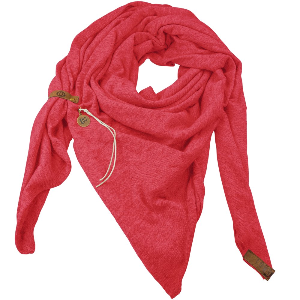 Heerlijke omslagdoek (sjaal) van dunne zachte stof in prachtige kleuren Tijdelijk uitverkocht - Koraal roze (raspberry)